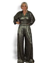 PANTALÓN ANCHO GLOW METALIZADO JOT