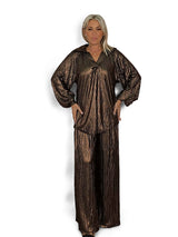 Calças largas JOT Metallic Glow