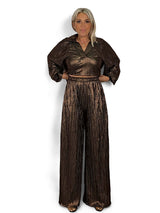 PANTALÓN ANCHO GLOW METALIZADO JOT