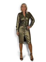 VESTIDO CORTO FRUNCIDO GLOW METALIZADO JOT