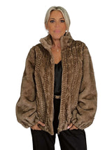 GIACCA IN ECOPELLE INTRECCIATA