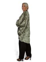 KIMONO IN VELLUTO RICAMATO JOT CON GLITTER