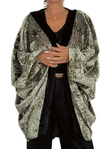 KIMONO IN VELLUTO RICAMATO JOT CON GLITTER