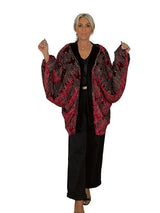 KIMONO IN VELLUTO RICAMATO JOT CON GLITTER