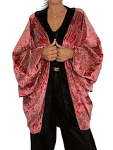 KIMONO IN VELLUTO RICAMATO JOT CON GLITTER