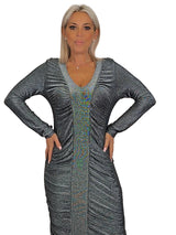 VESTIDO LUREX FRUNCIDO JOT