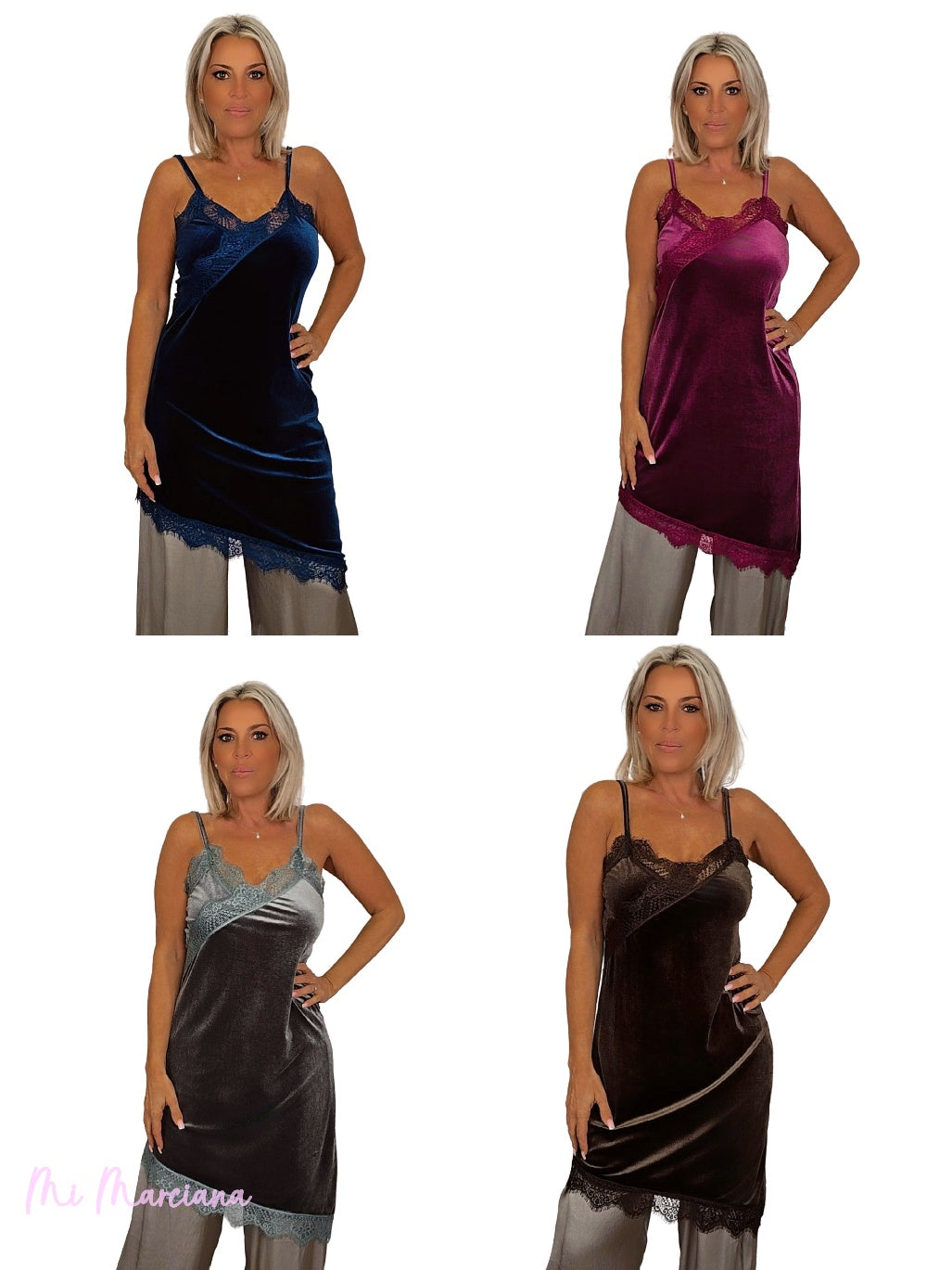 TOP VESTIDO LENCERO TERCIOPELO