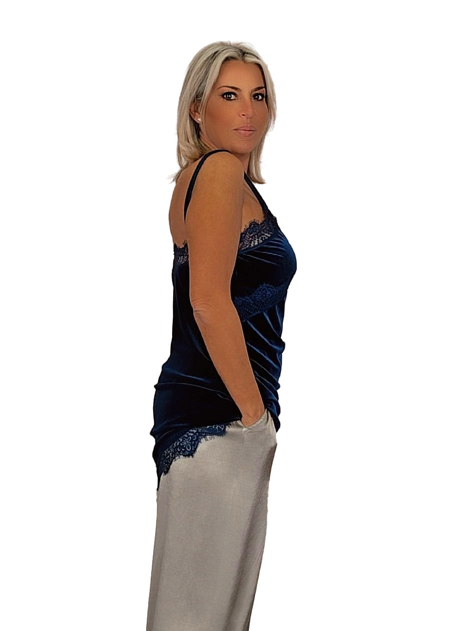 TOP VESTIDO LENCERO TERCIOPELO