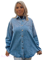 SOBRECAMISA OVERSIZE VAQUERA  STRASS