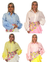 CAMISA MANGAS FLOR