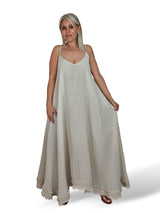 VESTIDO LARGO TIRANTES LINO JOT