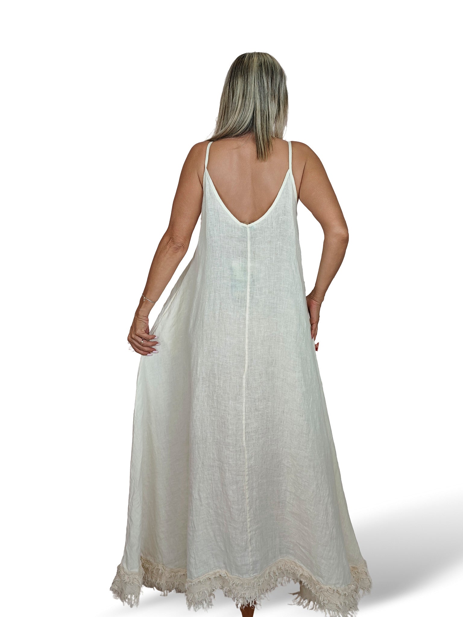 VESTIDO LARGO TIRANTES LINO JOT