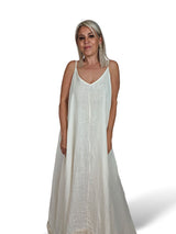 VESTIDO LARGO TIRANTES LINO JOT