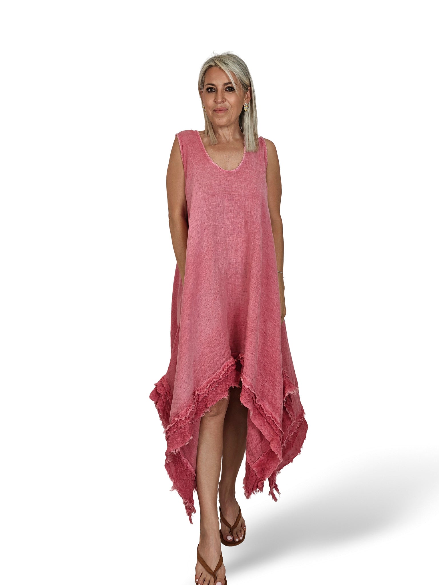 JOT LINEN ASYMMETRISCHES KLEID
