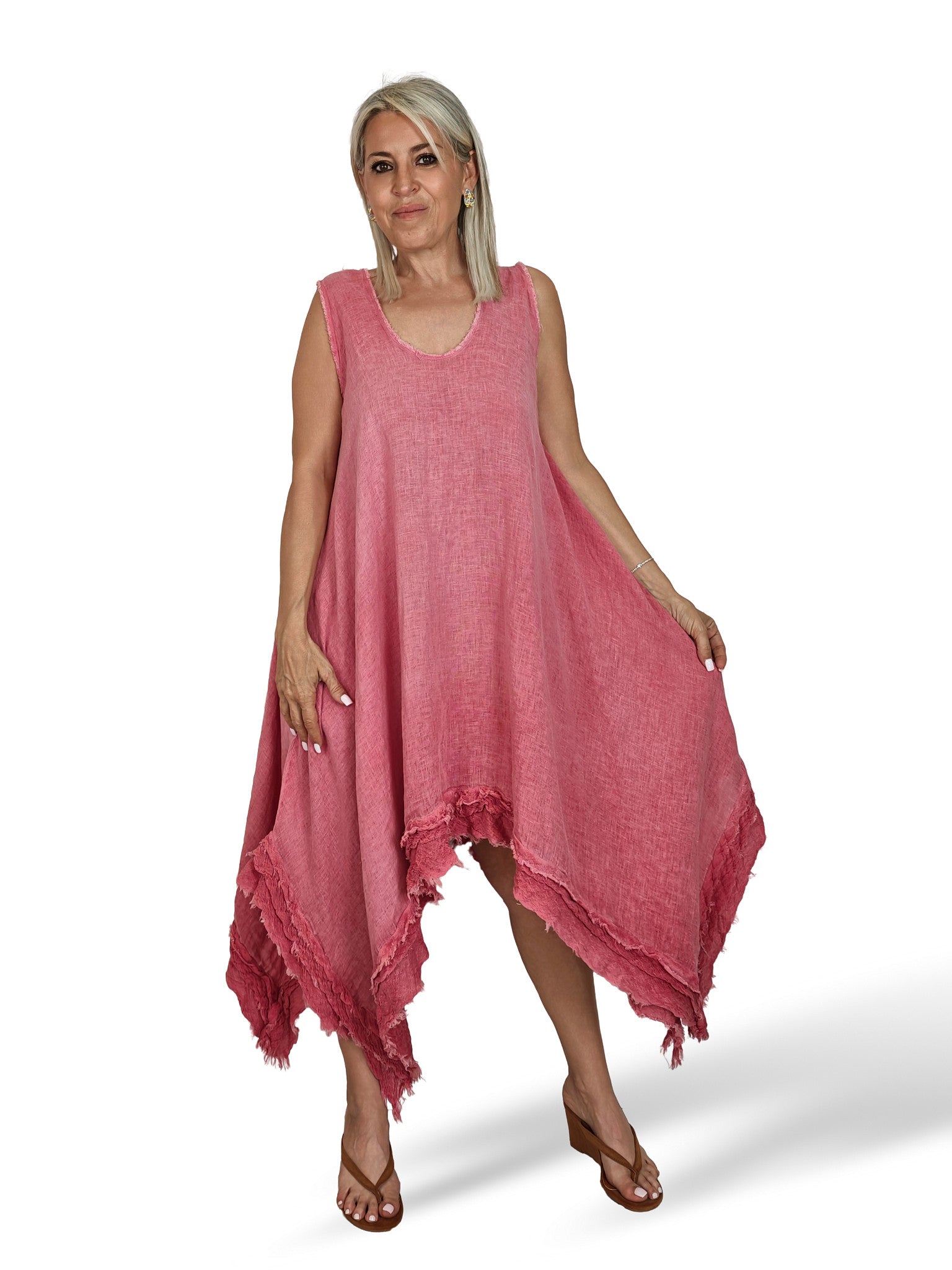 JOT LINEN ASYMMETRISCHES KLEID