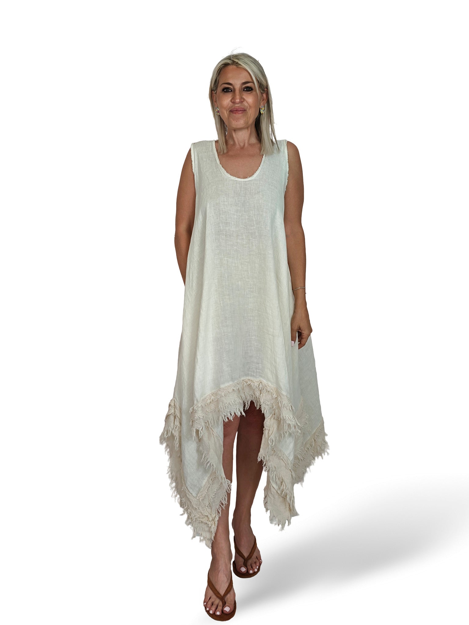 JOT LINEN ASYMMETRISCHES KLEID