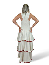 VESTIDO VOLANTES ESPALDA NIDO ABEJA
