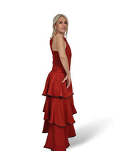 VESTIDO VOLANTES ESPALDA NIDO ABEJA