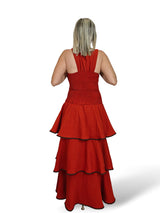 VESTIDO VOLANTES ESPALDA NIDO ABEJA