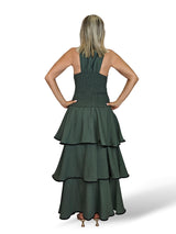 VESTIDO VOLANTES ESPALDA NIDO ABEJA