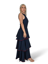 VESTIDO VOLANTES ESPALDA NIDO ABEJA