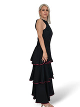 VESTIDO VOLANTES ESPALDA NIDO ABEJA