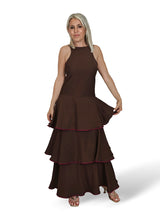 VESTIDO VOLANTES ESPALDA NIDO ABEJA