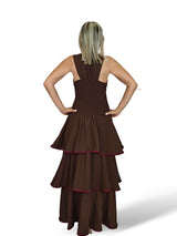 VESTIDO VOLANTES ESPALDA NIDO ABEJA