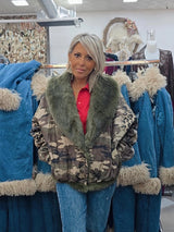 CHAQUETA DENIM CAMUFLAJE PELO JOT