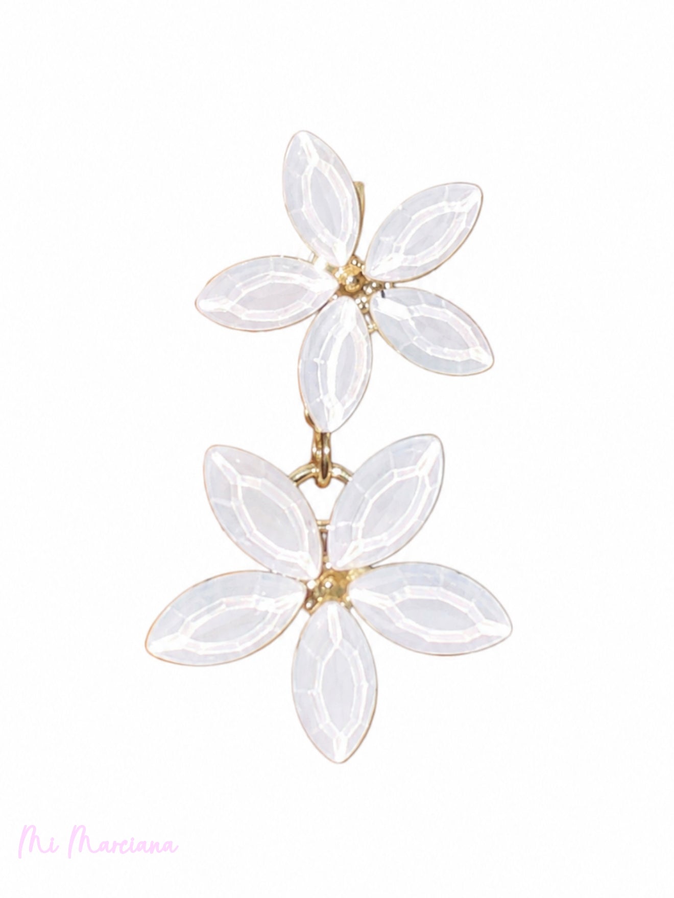 BRINCOS FLOR DE CRISTAL