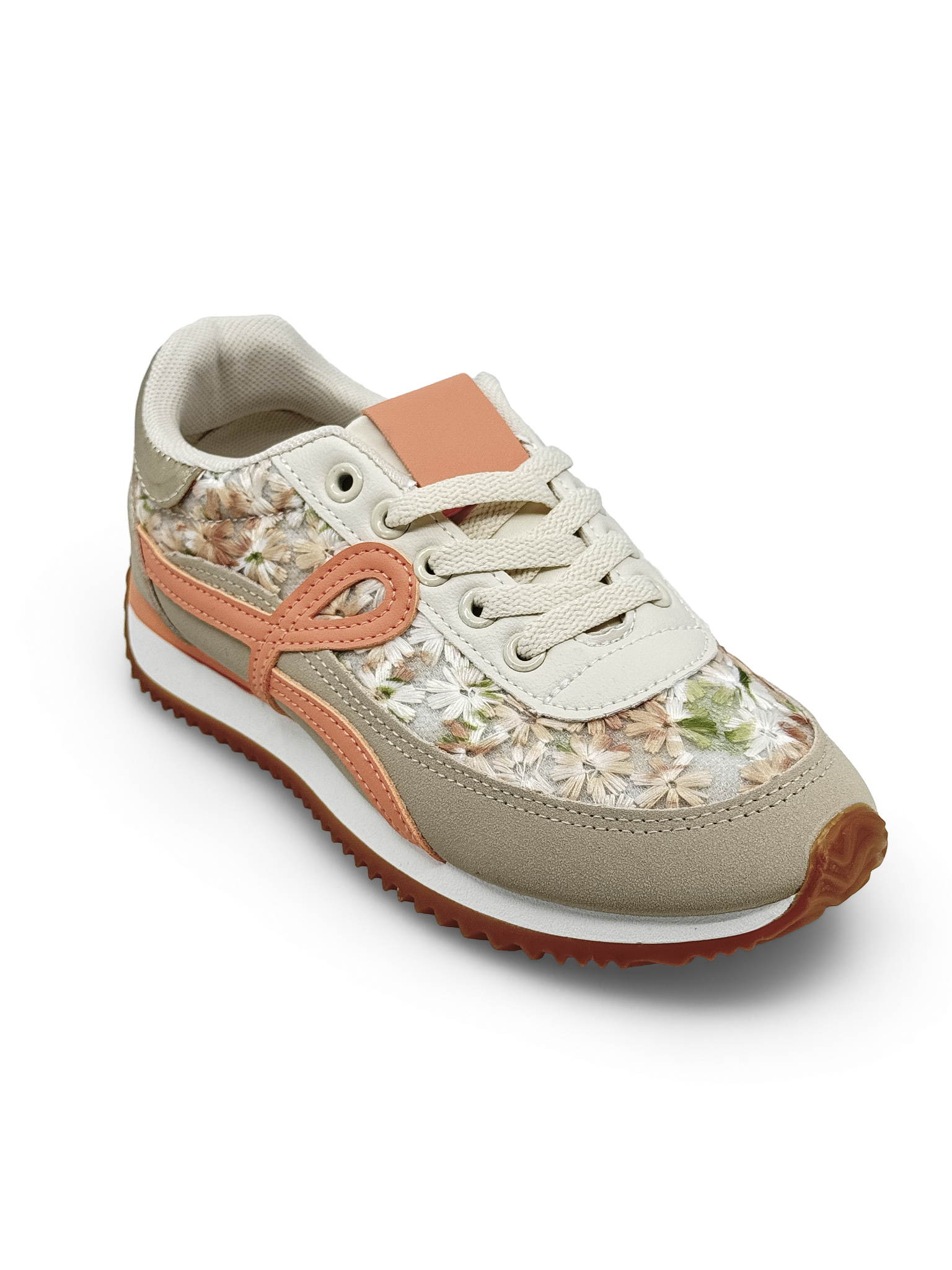 TÊNIS RETRÓ COM ESTAMPA DE FLOR