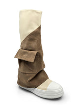 BOTTINES À POCHES EN DAIM