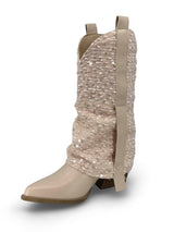 BOTTE À PAILLETTES ROSES