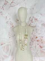 COLLAR PERLA BLANCO Y DORADO