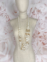 COLLAR PERLA BLANCO Y DORADO