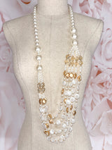 COLLAR PERLA BLANCO Y DORADO