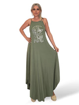VESTIDO TIRANTES BORDADO LUNA MARIPOSA