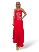 VESTIDO TIRANTES BORDADO LUNA MARIPOSA