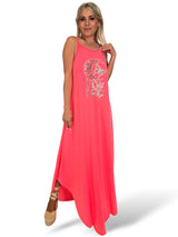 VESTIDO TIRANTES BORDADO LUNA MARIPOSA