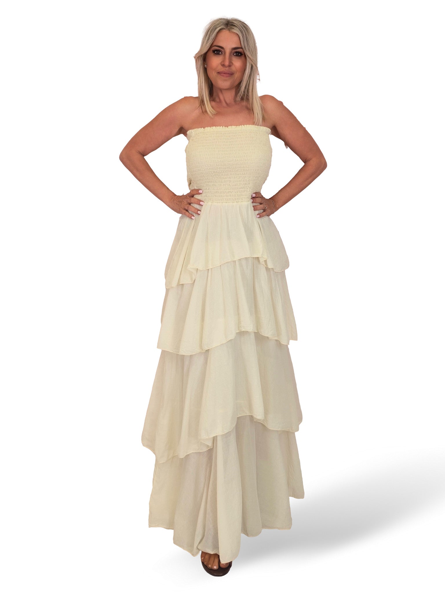 VESTIDO CAPAS GASA BOAL JOT