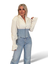 CAMISA COMBINADA CORSET DENIM JOT