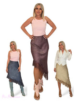 FALDA CORTA SATÉN ASIMÉTRICA JOT