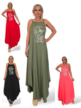 VESTIDO TIRANTES BORDADO LUNA MARIPOSA