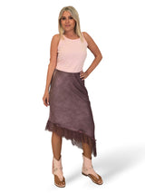 FALDA CORTA SATÉN ASIMÉTRICA JOT