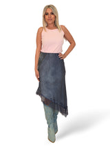 FALDA CORTA SATÉN ASIMÉTRICA JOT