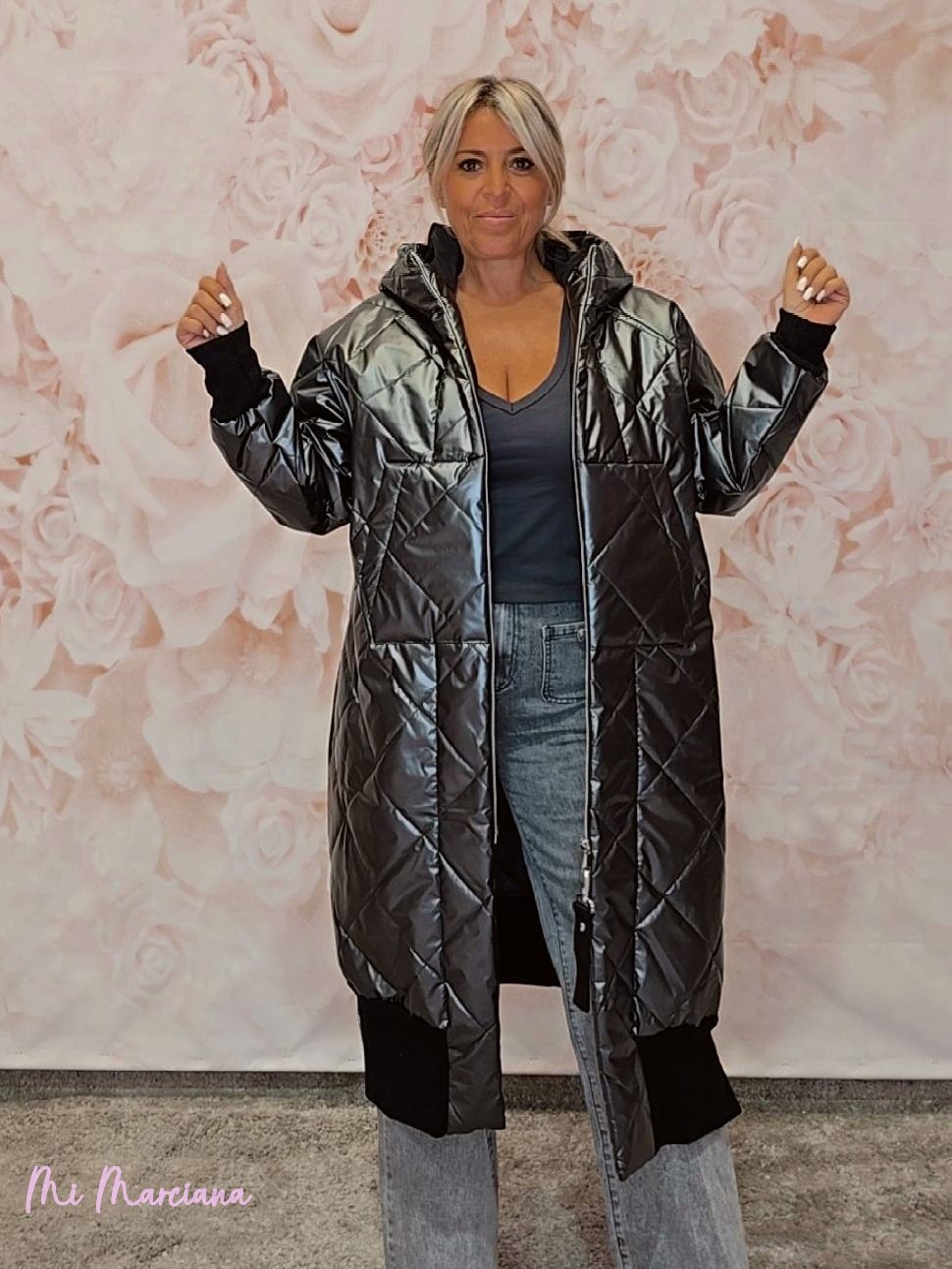 ABRIGO ACOLCHADO JOT METALIZADO - Mi Marciana
