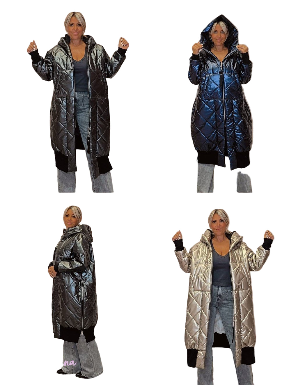 ABRIGO ACOLCHADO JOT METALIZADO - Mi Marciana