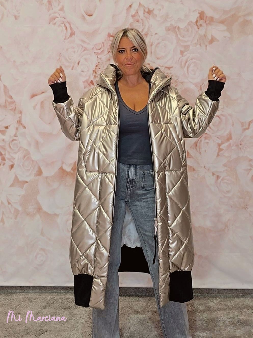 ABRIGO ACOLCHADO JOT METALIZADO - Mi Marciana