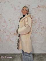 ABRIGO BORDADO NEOPRENO TERCIOPELO ANIMAL PRINT - Mi Marciana