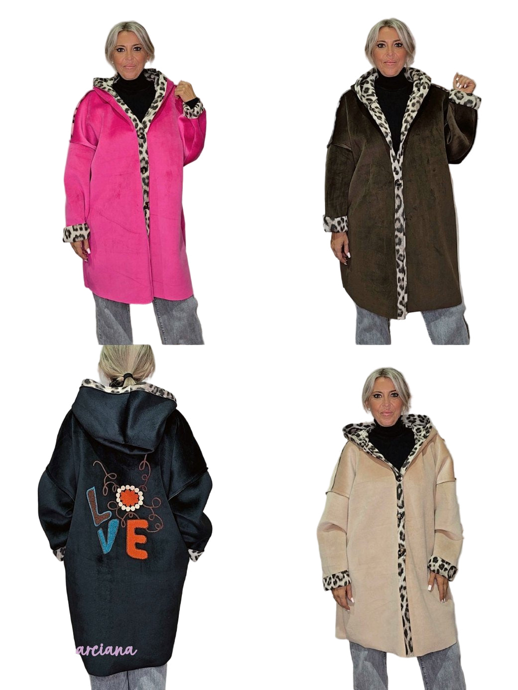 ABRIGO BORDADO NEOPRENO TERCIOPELO ANIMAL PRINT - Mi Marciana